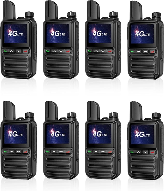 Unlimited Range Walkie Talkies Handheld PoC Two-Way Radio, pre-Installed SIM Card (Free for Life) Long-Range PTT Communication Suitable for fleets, Construction Sites, and Families(8)