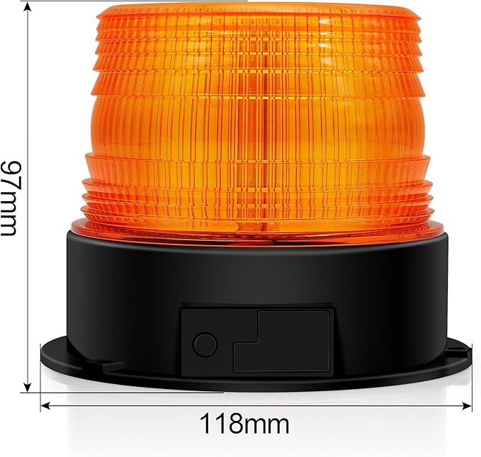 AnTom 2PCS Magnetic Wireless Strobe Lights, Rechargeable Emergency Flashing Warning Battery Operated Beacon Light for Vehicle, forklifts,Tractors,Golf carts,UTVs,Cars,Buses