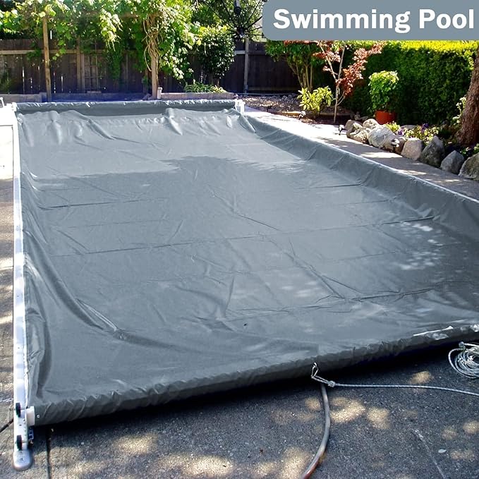 Heavy Duty Waterproof Tarp, 40 x 60 Feet, 12 MIL Thick Polyethylene, Silver/Black with Reinforced Grommets, UV Resistant