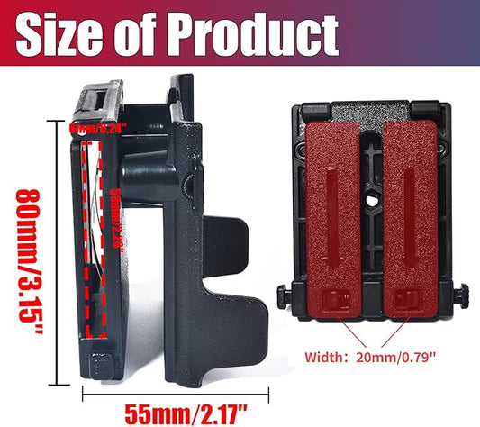 Universal Belt Clip & MOLLE Radio Holster - Tactical Mount Holder for BaoFeng Motorola Midland Kenwood Walkie-Talkies w/Back Clip or Round Knob - Secure Fit for Duty Belts, MOLLE Packs