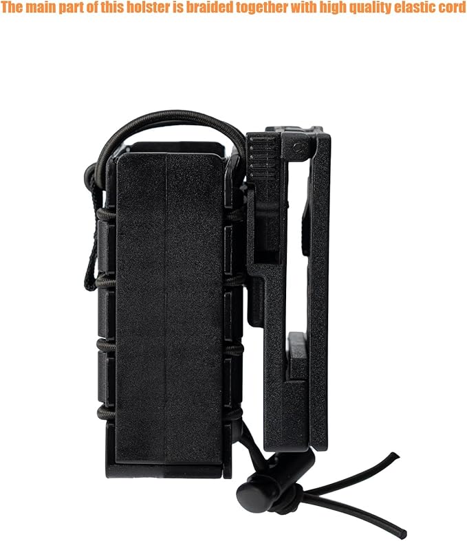 TACNEX Compact Radio Holster Polymer Walkie-Talkie Case w/Duty Belt/MOLLE Vest Clip Two Ways Radio Pouch Interphone Carrier Sheath for Police Law Enforcement Security Firefighter Rescue EMS EMT