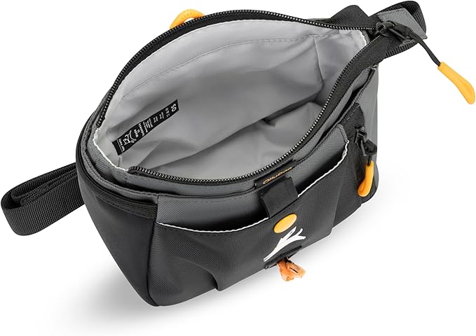 OllyDog Backcountry Day Bag | Hands-Free Dog Training Treat Pouch | Fanny/Hip Pack with Zipper Closure & Built-in Poop Bag Dispenser | Removable Waist Clip (Castle Rock)