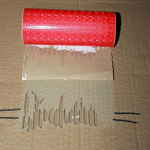 Industrial Reflective Tape Red 6 inch for Truck, Outdoor Waterproof Hazard Conspicuity Warning Marking Tape (10 feet)