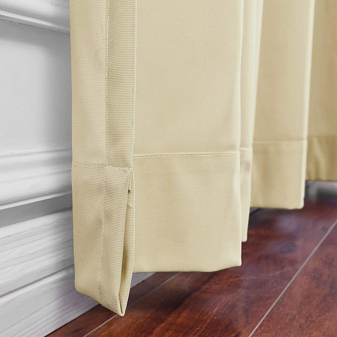 Macochico Bean Medical Curtains Privacy Cubicle Curtain for Clinic SPA Lab Room Divider, Nickel Grommet 5ft W x 7ft T