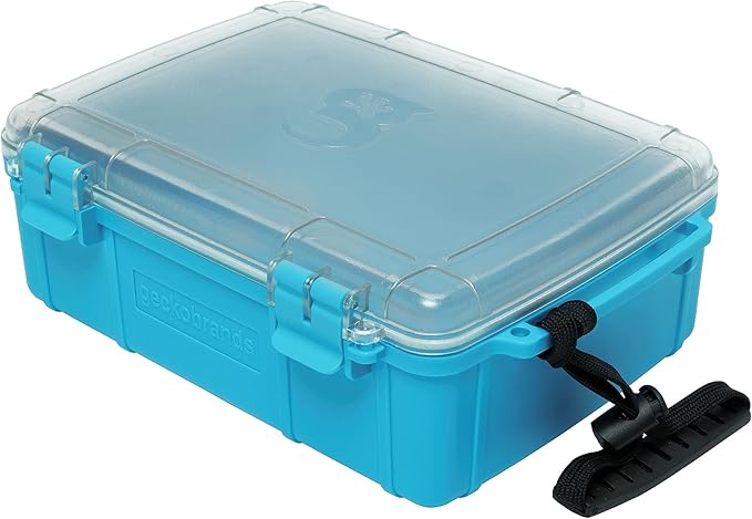 geckobrands Waterproof Dry Box with Silicone Liner – Durable, Dust-Proof, Crush-Proof Storage for Electronics and Gear