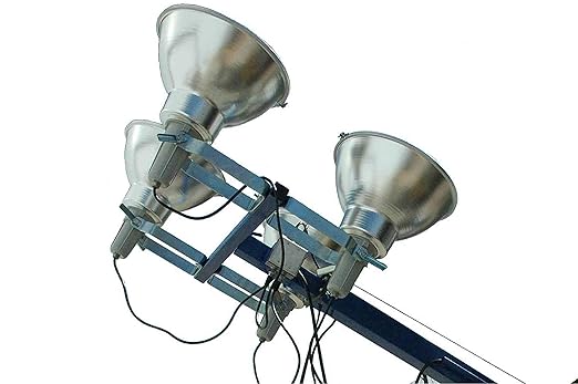 4000 Watt 16 Foot Telescoping Light Mast - Fold Over Light Tower - 360 Degrees Rotating Boom - High Mast - Powder Coat Finish