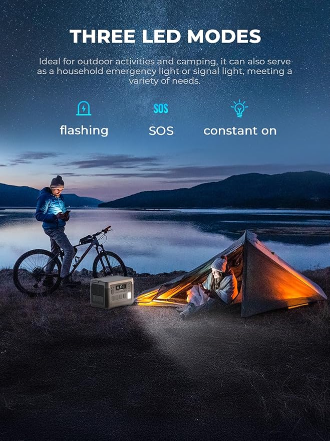 OUKITEL Portable Power Station, 1800W Solar Generator (Peak 3600W), 1048wh LiFePO4 Battery for Home Backup, 1200W Fast Charging in 41Mins, APP Control, 11 Outlets Power Outages, and Outdoor Camping