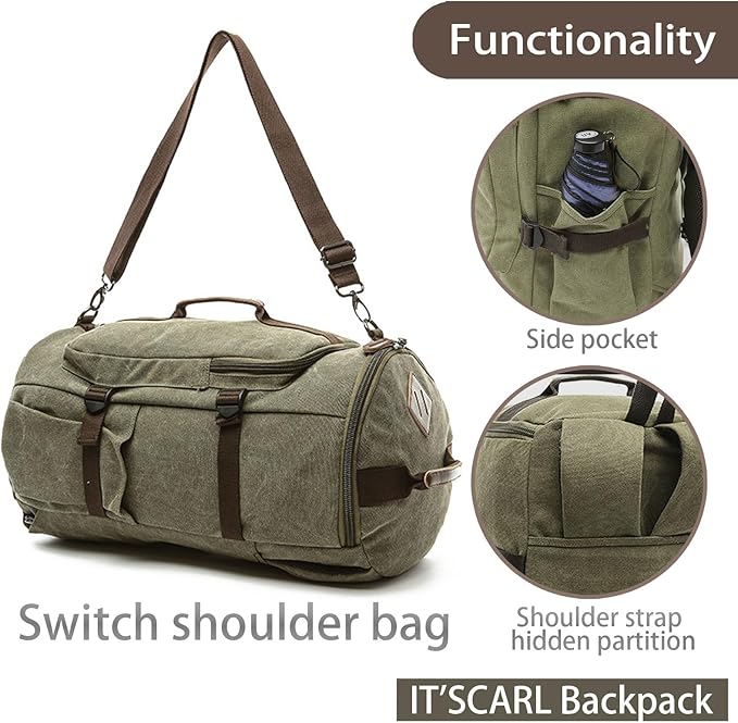 Men's backpack with large capacity, Fashionable travel style, Outdoor hiking bag, Business leisure waterproof backpack, Laptop backpack(green)