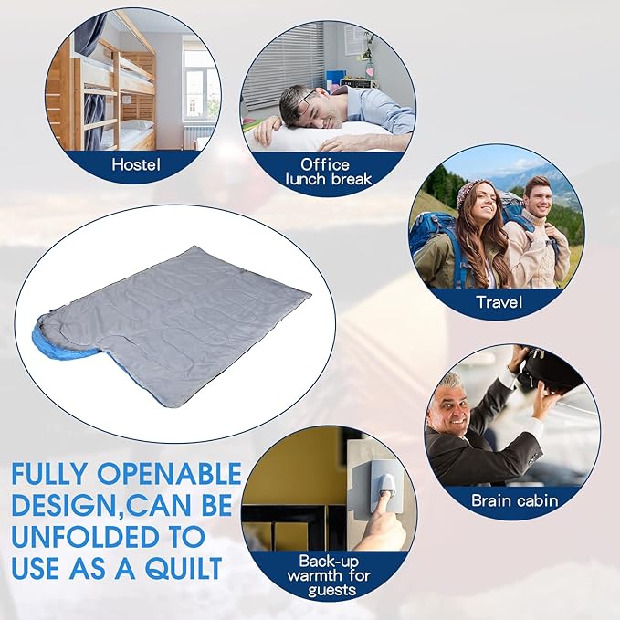 Macarrie 10 Pcs Bulk Sleeping Bags for Homeless Donation Shelter Adults 0 Degree Waterproof Sleeping Bags with Compression Sack for Cold Weather Emergency Hiking Camping Warm