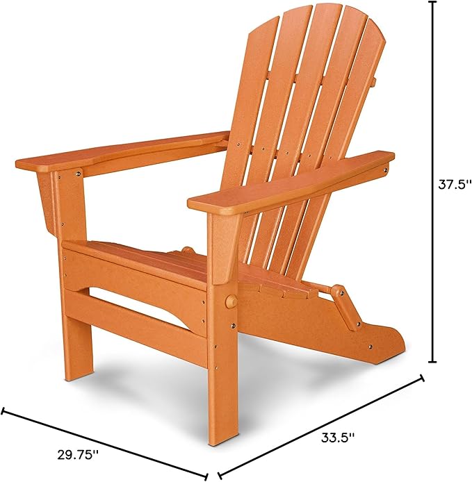 POLYWOOD® Palm Coast Folding Adirondack in Tangerine