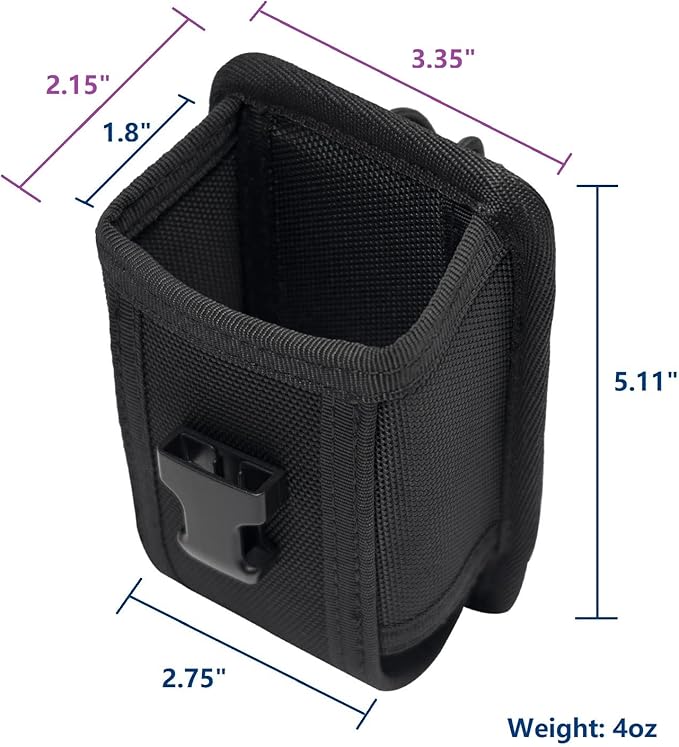 Compact Radio Holster Two Ways Radio Pouch for Duty Belt Vest Universal Walkie Talkies Holder Carrier Tactical Nylon Case Carry Bag for Police LE Security Safety Firefighter Rescue Outdoor