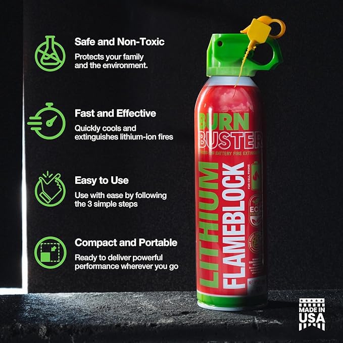 2-Pack Emergency Fire Blankets and Lithium-Ion Fire Suppression Gel - for Home, Kitchen, Grill, Camping, Car & More