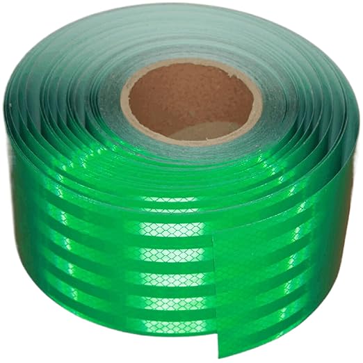 Non Fading Reflective Tape Green 4 inch Wide, Outdoor Waterproof High Visibility Safety Warning Reflector Sticker Strips (168 feet)
