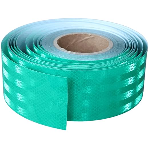 Green Non Fading Reflective Tape Outdoor Waterproof 3 inch Wide for Truck, High Visibility Safety Adhesive Stickers Strips (166 feet)