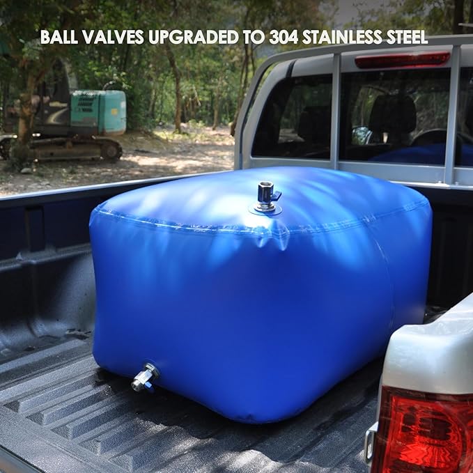 Water Storage Bladder for Drinking, TPU Water Bladder Tank, No BPA & PVC Portable Collapsible Flexible Container for RV Camping, Emergency Water Supply & Irrigation, Food-Grade Materials, 100 Gallon