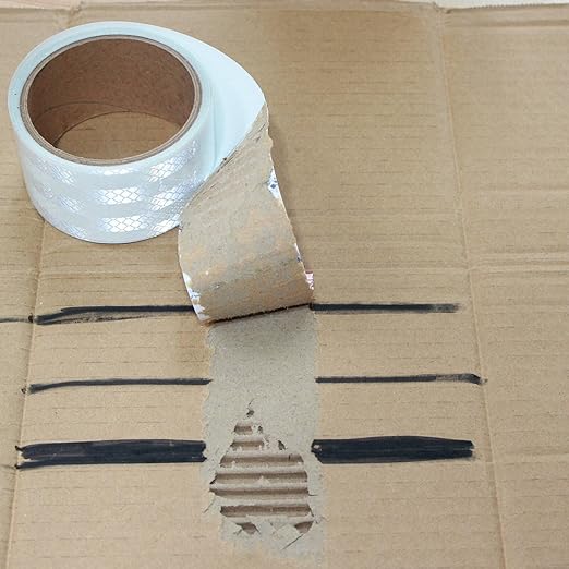 Non Fading White Reflective Tape Outdoor Waterproof 2 inch, High Visibility Warning Industrial Marking Tape,Safety Stickers (11 feet)