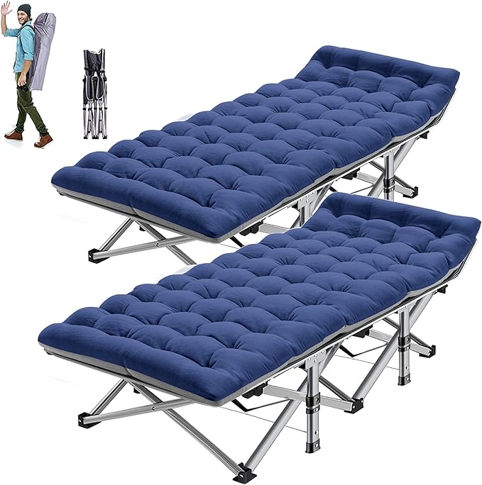 ABORON Heavy-Duty Folding Guest Bed for Adults, 500lb Capacity, Portable Extra Cot with 1203D Double Layer, Ideal for Indoor Guest Stays & Temporary Home Use