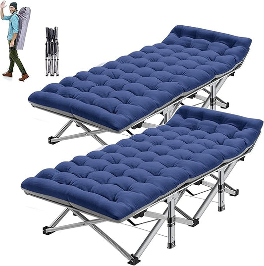 ABORON Heavy-Duty Folding Guest Bed for Adults, 500lb Capacity, Portable Extra Cot with 1203D Double Layer, Ideal for Indoor Guest Stays & Temporary Home Use