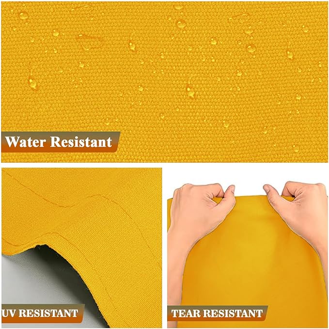 Heavy Duty Waterproof Canvas Tarp – 8 x 10', Tan with Grommets | Durable Multipurpose Cover for Camping, Canopies, Tents, Trailers, Machinery & Equipment