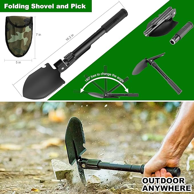 LUXMOM Gifts for Men Dad Christmas, Survival Kit and First Aid Kit, 142 Pcs Survival Gear and Equipment with Molle Pouch, Camping Essentials for Men Outdoor Adventure