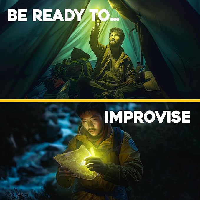 Be Ready - Industrial 12 Hour Illumination Emergency Safety Chemical Light Glow Sticks 12 Pack