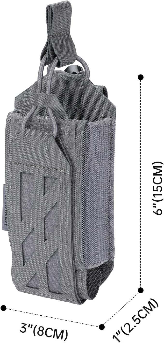EXCELLENT ELITE SPANKER Tactical Universal Radio Holster Holder Molle Radio Pouch Adjustable for Duty Belt,Vest for Two Ways Walkie Talkie