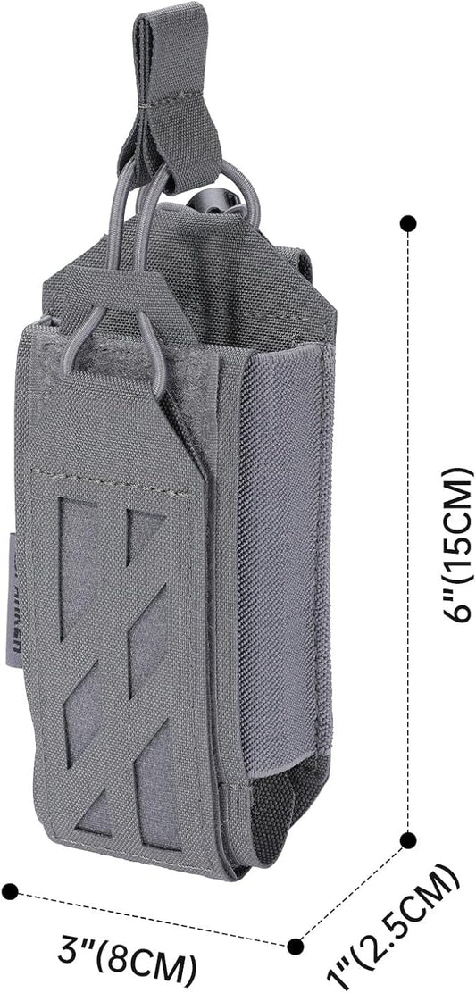 EXCELLENT ELITE SPANKER Tactical Universal Radio Holster Holder Molle Radio Pouch Adjustable for Duty Belt,Vest for Two Ways Walkie Talkie