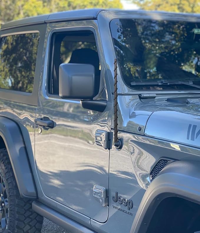13" Short Antenna for Jeep Wrangler Gladiator JL JK JT Rubicon Sahara 2007-2025, 13 Inch Jeep Wrangler Unlimited Sport 4xe Willys Mojave Rubber Antenna Replacement Accessories Reception