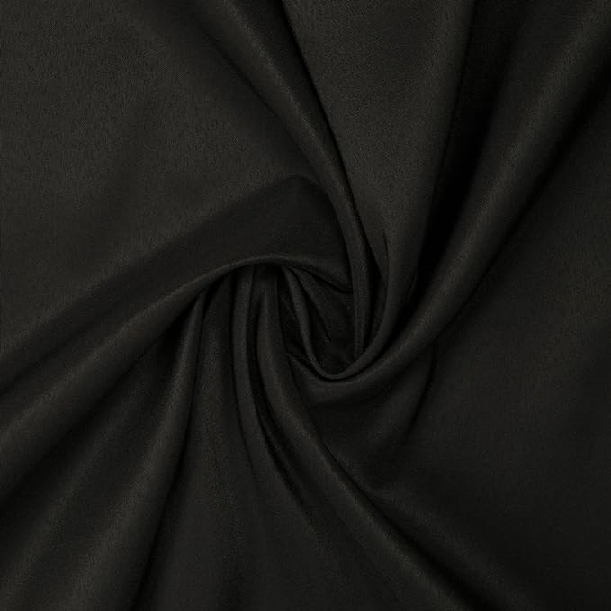 Gee Di Moda Round Tablecloth - 132 Inch Black Round Table Cloth for 72 to 96 Inch Round Tables - Heavy Duty Washable Fabric - for Buffet Table, Holiday Party, Dinner, Wedding & Baby Shower