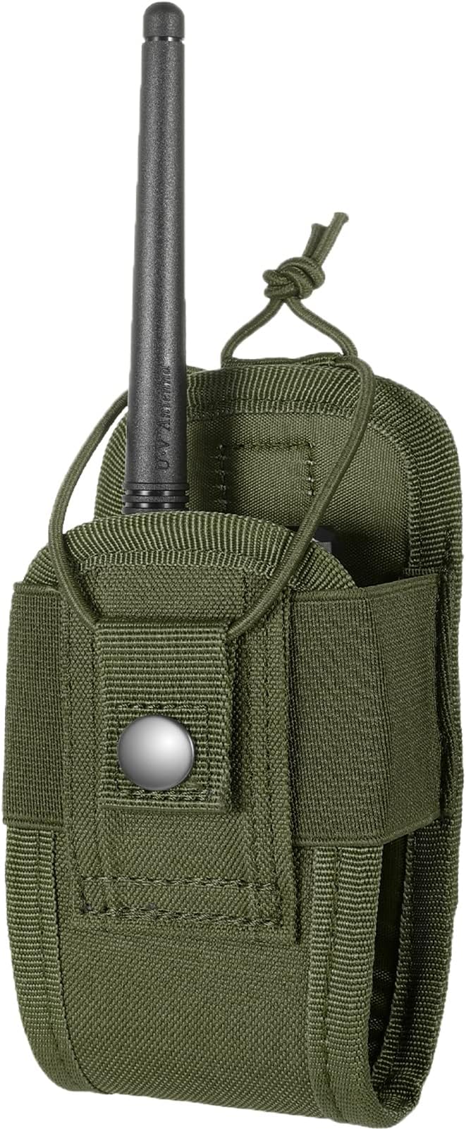 Tactical Radio Holder Radio Holster Molle Radio Pouch Universal Radio Case Military Heavy Duty Radio Bag for Police Firefighter Two Ways Walkie Talkies Vest (Army green-small)