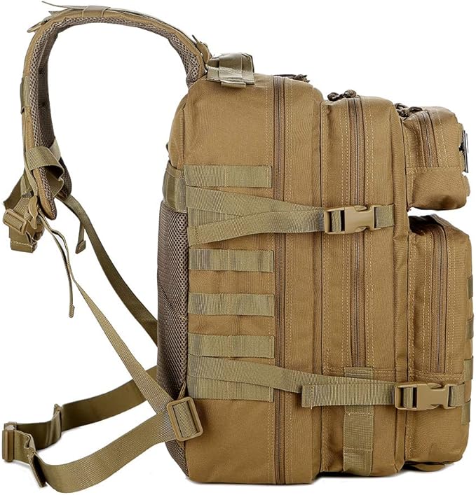 QT&QY 45L Military Tactical Backpacks Molle Army Assault Pack 3 Day Bug Out Bag Hiking Treeking Rucksack…