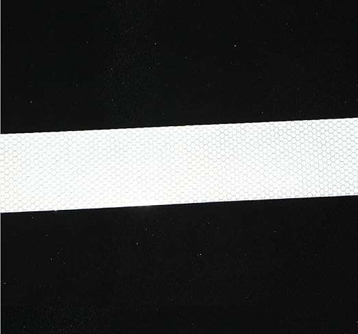 White Reflective Tape Outdoor Waterproof 2 inch Wide, High Visibility Warning Industrial Marking Tape,Safety Stickers (68 feet,10 Rolls)