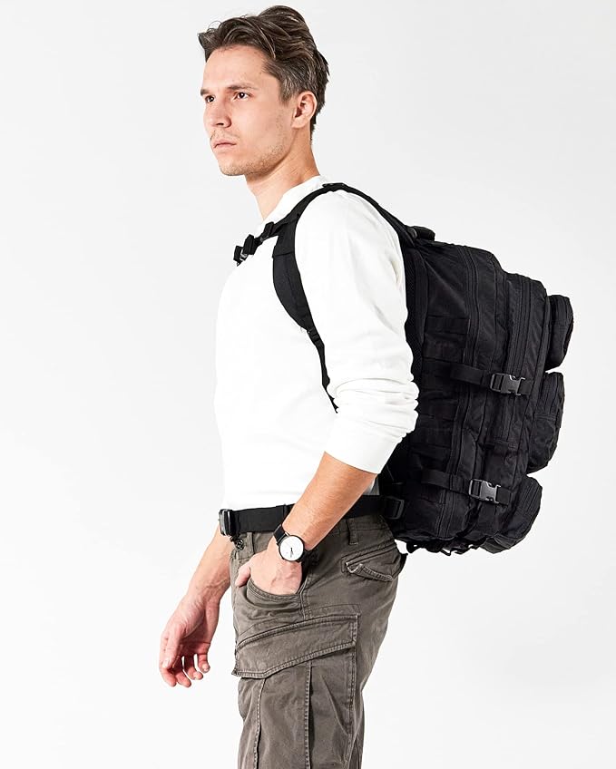 Falko Tactical Backpack for Men and Women 50L Backpack 2.4x Stronger Large Military Molle Rucksack, Bugout Backpack Outdoors