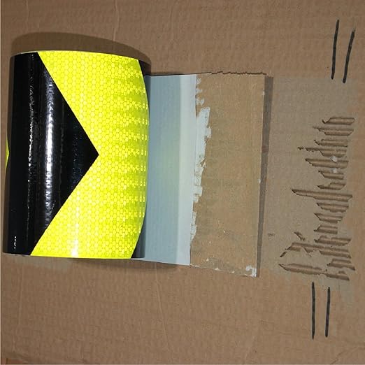 Reflective Tape 8 Inch x 68 Feet, Outdoor Waterproof Caution Reflector Strips, Hazard Conspicuity Warning Stickers