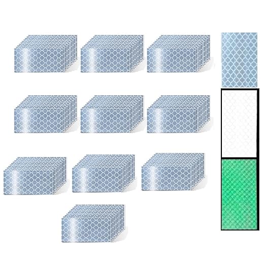 Glow in The Dark Reflective Stickers 1 inch X 2 inch for Car, High Visibility Warning Safety Reflective Strips (100 Pcs)