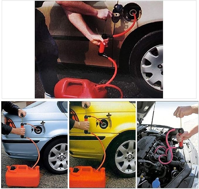 RA990 Multi-Use Siphon Fuel Transfer Pump Kit Travel Emergency Manual Vehicle Tool (for Gas Oil and Liquids)