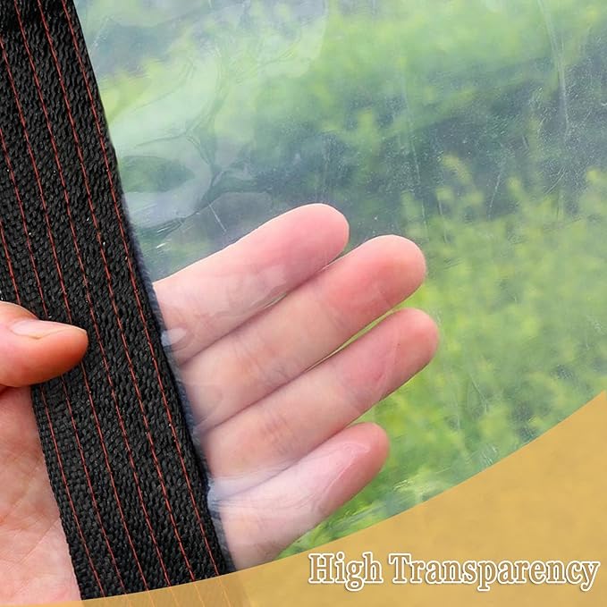 Clear Plastic Tarp 4x8FT - Tarps Heavy Duty Waterproof Transparent Vinyl Small Tarps for Winterizing Windows and Winter Protection