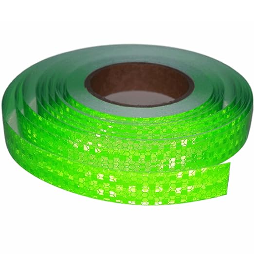 Reflective Tape Green 1 inch, Outdoor Waterproof High Visibility Warning Industrial Marking Tape, Safety Stickers (68 feet)