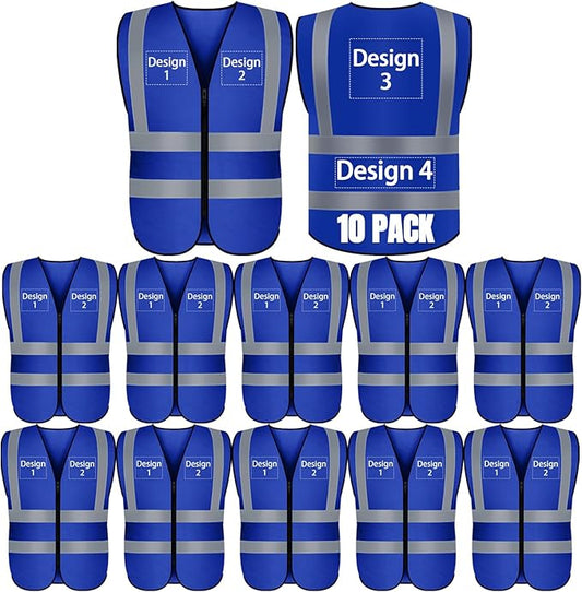 BeautyWill Custom Logo Safety Vest S,M,L,XL,2XL,3XL,4XL Personalized Safety Vest High Visibility Apparel