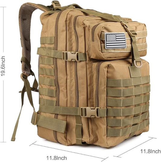 ROARING FIRE Tactical Backpack, Expandable Molle Backpack for The Outdoor, Hiking, 3 Day Pack, Bug Out Bag,
