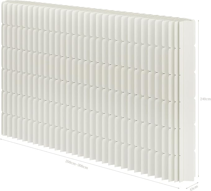 Foldable Room Divider Privacy Screens Movable Temporary Wall Space Partition, 5.91~7.87 FT Tall, 6.56~16.4 FT Width, Choice of Various Sizes and Styles