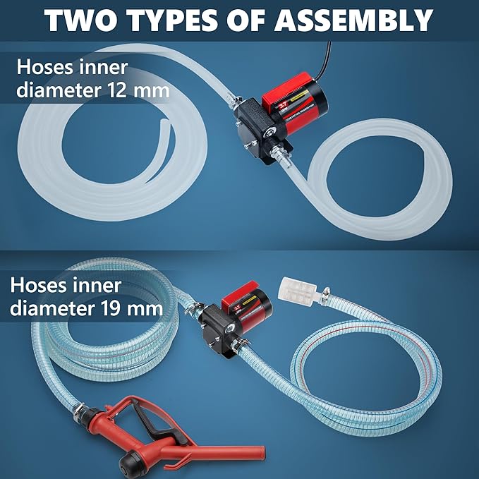 110V AC Gasoline Fuel Pump Kit, Self-priming Fuel Transfer Pump, Reversible Pumping, Overheat Protection, Explosion-proof, Suitable for Gasoline, Diesel, Mineral Oil, Kerosene
