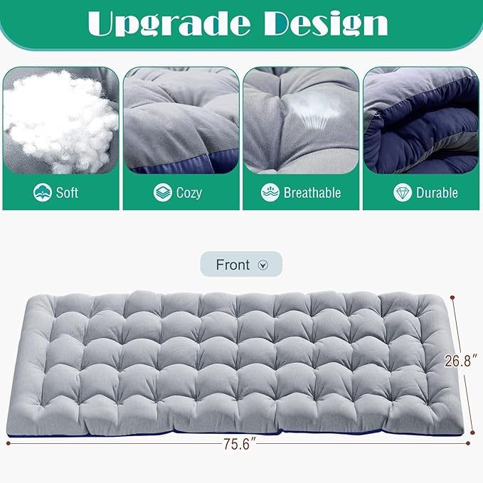 ABORON Heavy-Duty Folding Guest Bed for Adults, 500lb Capacity, Portable Extra Cot with 1246D Double Layer, Ideal for Indoor Guest Stays & Temporary Home Use