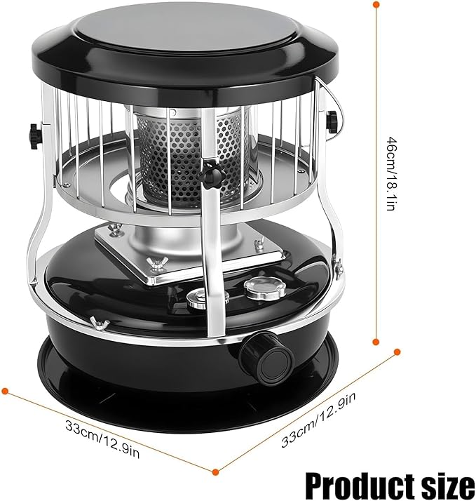 Portable Kerosene Heater Indoor Outdoor, Kerosene Stove Non Electric Heaters, Emergency Oil Heater, for Heating Garage Cooking Camping