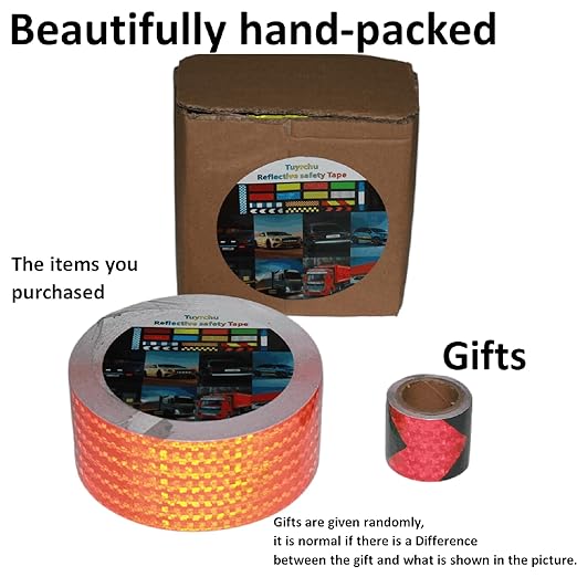 Orange Reflective Tape 3 inch Wide, Outdoor Waterproof High Visibility Strong Safety Adhesive Tape (66 feet)