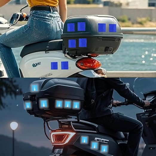 Blue Reflective Tape Outdoor Waterproof 6 inch, High Visibility Hazard Conspicuity Safety Industrial Marking Tape (66 feet)