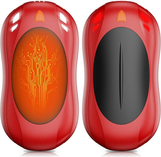 2 Pack Hand Warmers Rechargeable, 6000mAh AI Smart Chips Hand Warmers, Long Lasting Portable Heater for Christmas Xmas, Golf, Hunting Gear, Camping Accessories