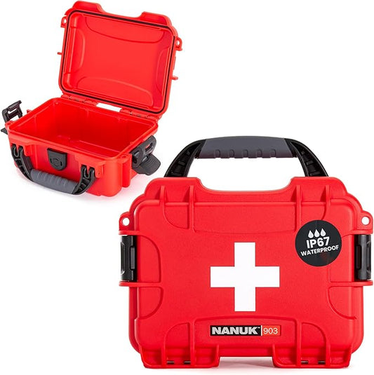 Nanuk Outdoor Series 903 Waterproof First Aid Case, Red