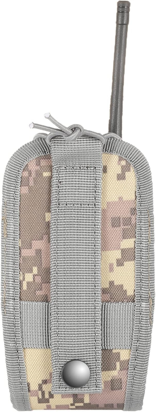 Tactical Radio Holder Radio Holster Molle Radio Pouch Universal Radio Case Military Heavy Duty Radio Bag for Police Firefighter Two Ways Walkie Talkies Vest (ACU-small)