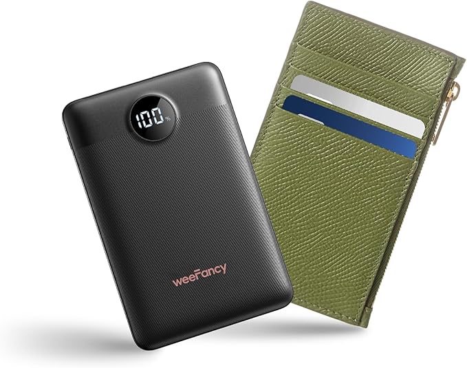 Small Portable Charger 10000mAh, Mini Power Bank with LED Display, 22.5W PD Fast Charging USB-C Battery Pack, Compact Lightweight Travel Charger Compatible with iPhone Samsung Android, Black